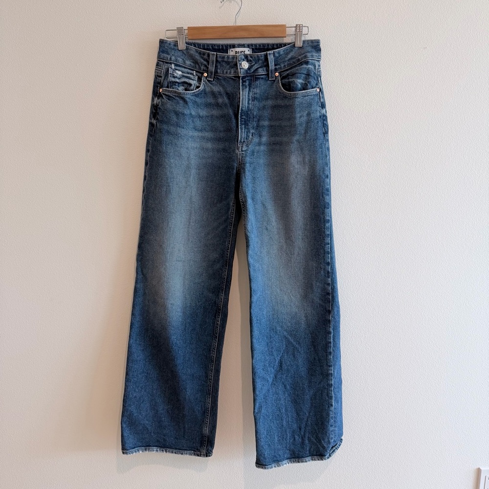 PAIGE Sasha Wide Leg Jean Lovejoy Distressed Size 29 - Picture 4 of 11